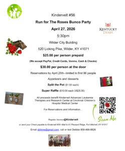 Bunco flyer April 27 2026 - Kindervelt
